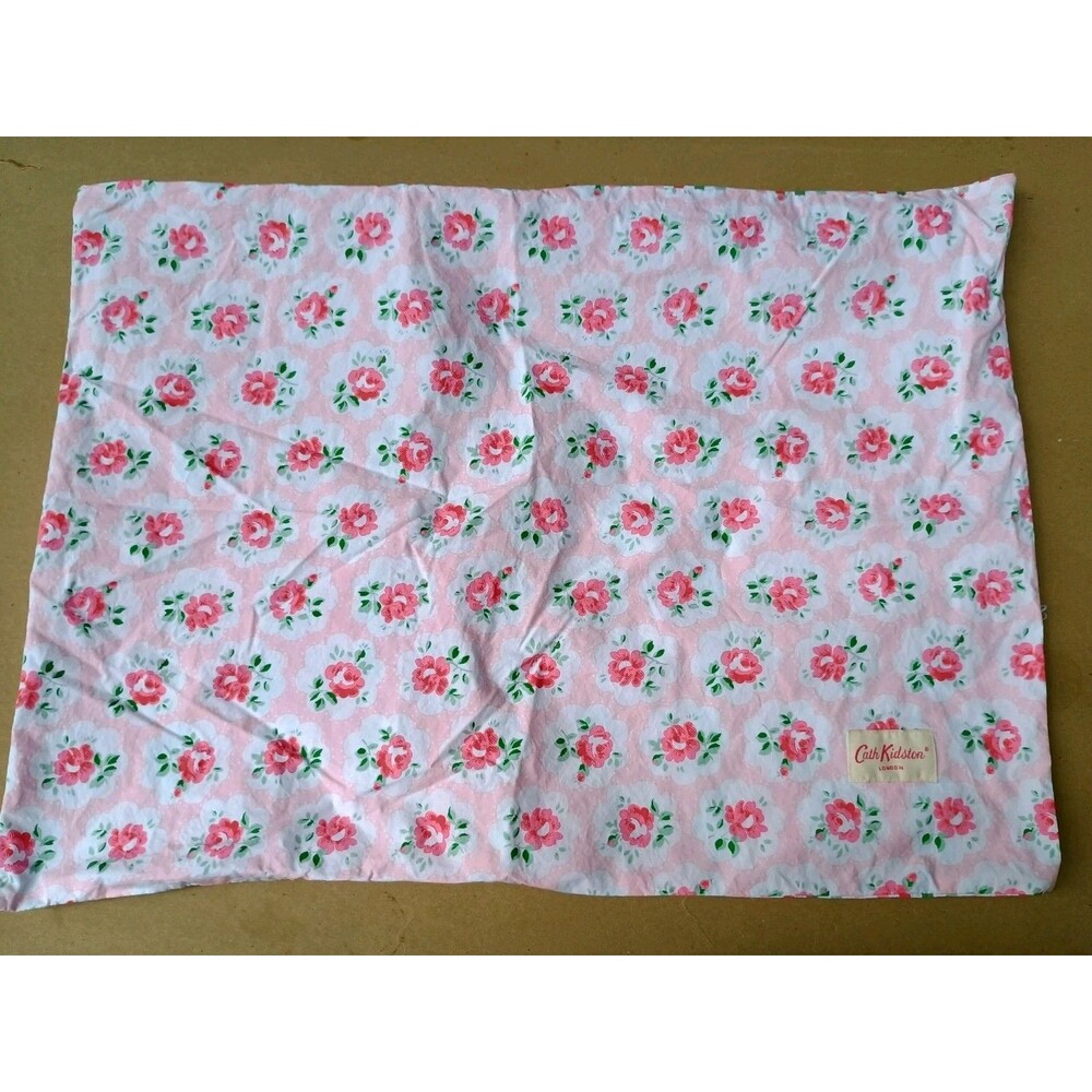 Cath Kidston London Provence Rose Floral Standard Pillow Sham Cover 100% Cotton